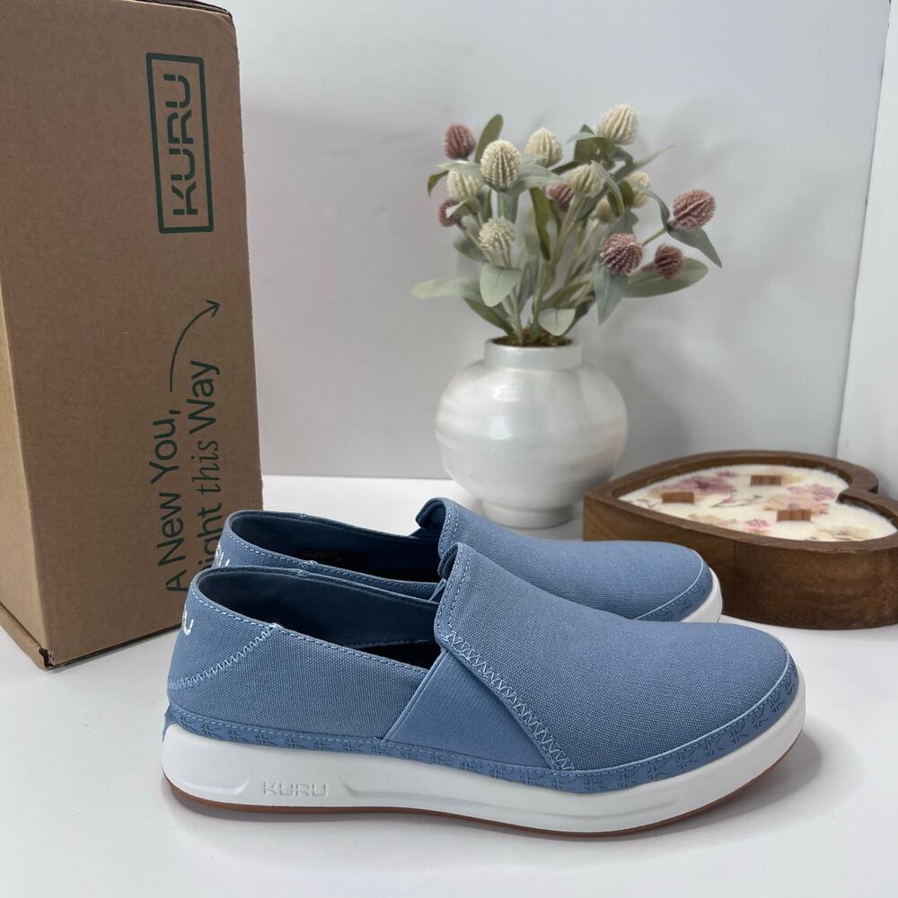New Kuru ROAM Atla Canvas Slip On Sneaker Sand Women 9.5 NWD Plantar Fasciitis